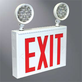 Rival Series, LED, Steel
Combination Emergency and
Exit Sign, Single Face, 2
Heads